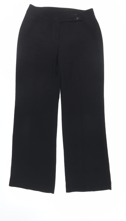 Additional front view of Principles women’s black polyester dress pants trousers, size UK 10, 30-inch leg regular zip