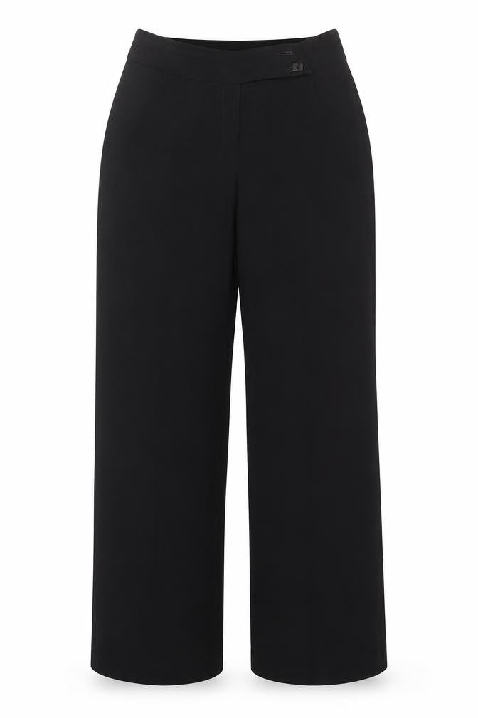 Front view of Principles women’s black polyester dress pants trousers, size UK 10, 30-inch leg regular zip