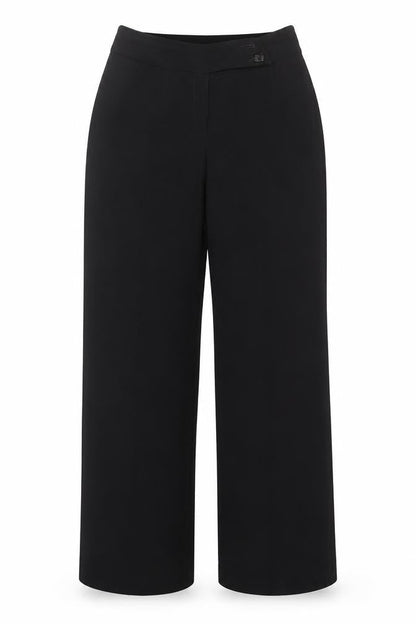 Front view of Principles women’s black polyester dress pants trousers, size UK 10, 30-inch leg regular zip