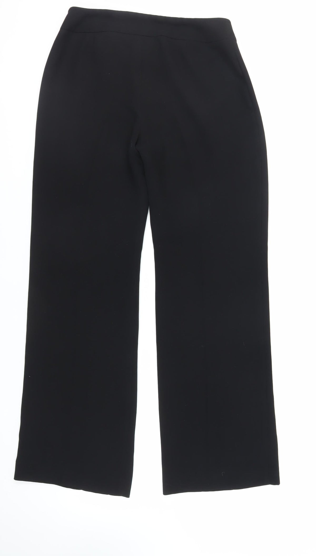 Back view of Principles women’s black polyester dress pants trousers, size UK 10, 30-inch leg regular zip