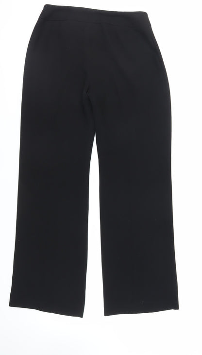 Back view of Principles women’s black polyester dress pants trousers, size UK 10, 30-inch leg regular zip