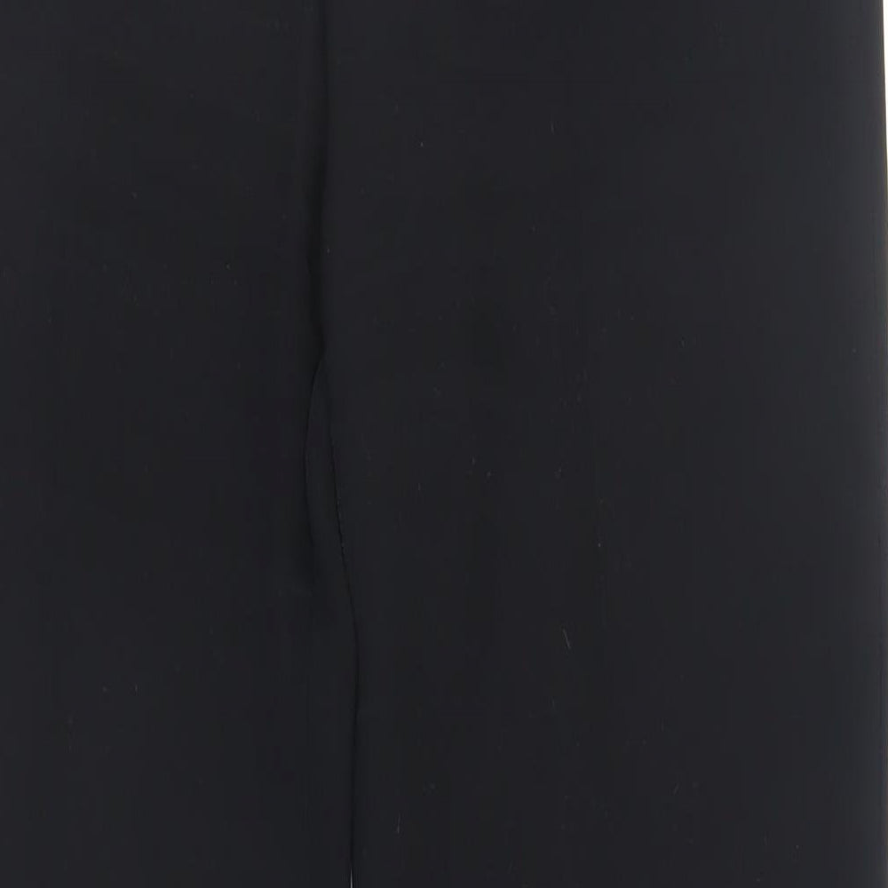 Close-up detail of Principles women’s black polyester dress pants trousers, size UK 10, 30-inch leg regular zip