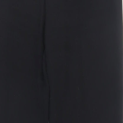 Close-up detail of Principles women’s black polyester dress pants trousers, size UK 10, 30-inch leg regular zip