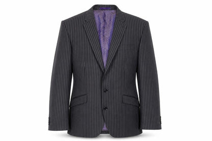 Next Mens Grey Striped Wool Jacket Suit Jacket Size 42 Regular