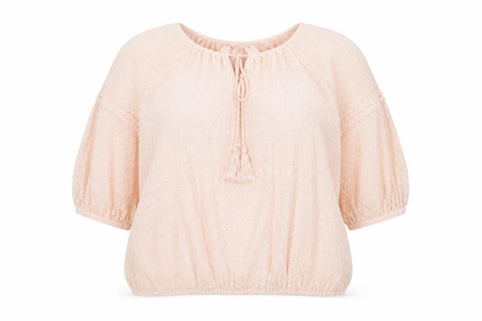 Marks and Spencer Womens Pink Polyester Basic Blouse Size 16 Round Neck - Embroidered