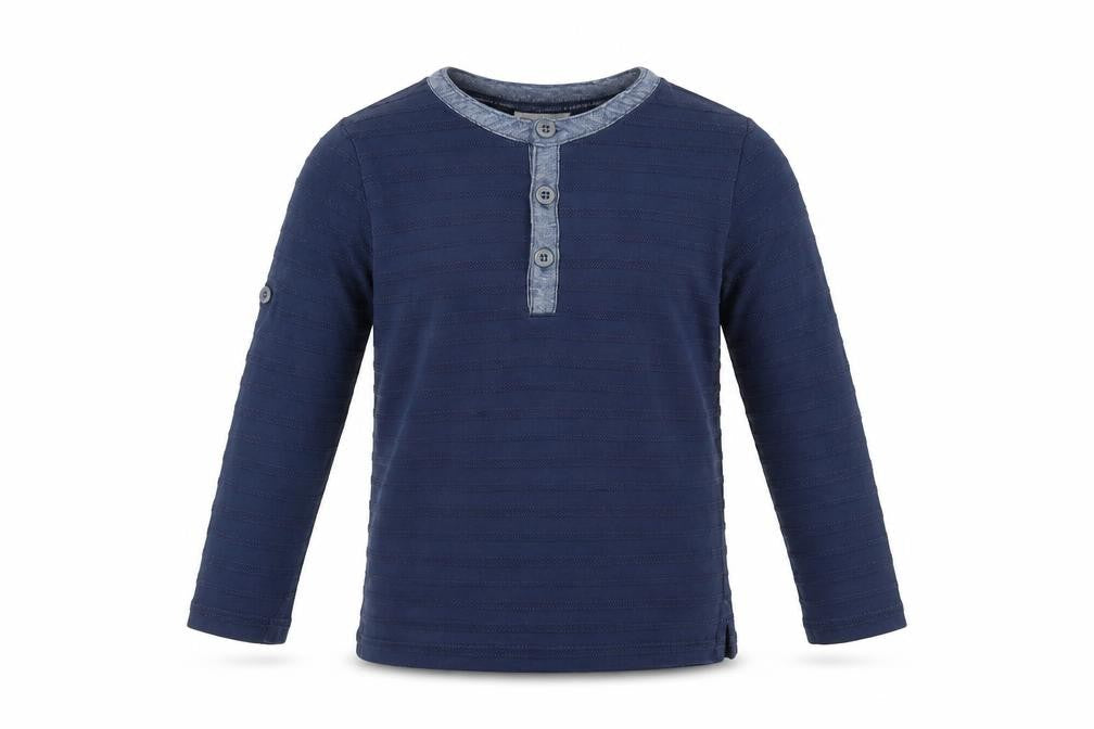 Fagottino Boys Blue Cotton Pullover T-Shirt Size 2 Years Crew Neck Pullover