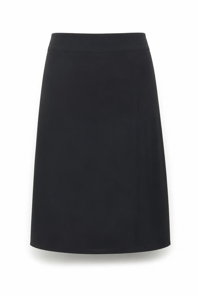Marks & Spencer Womens Black Polyester A-Line Skirt Size 10 Zip
