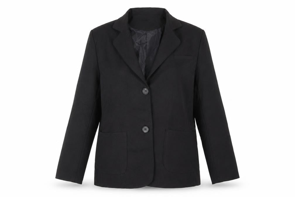 Moses Queen Womens Black Jacket Blazer Size M Button