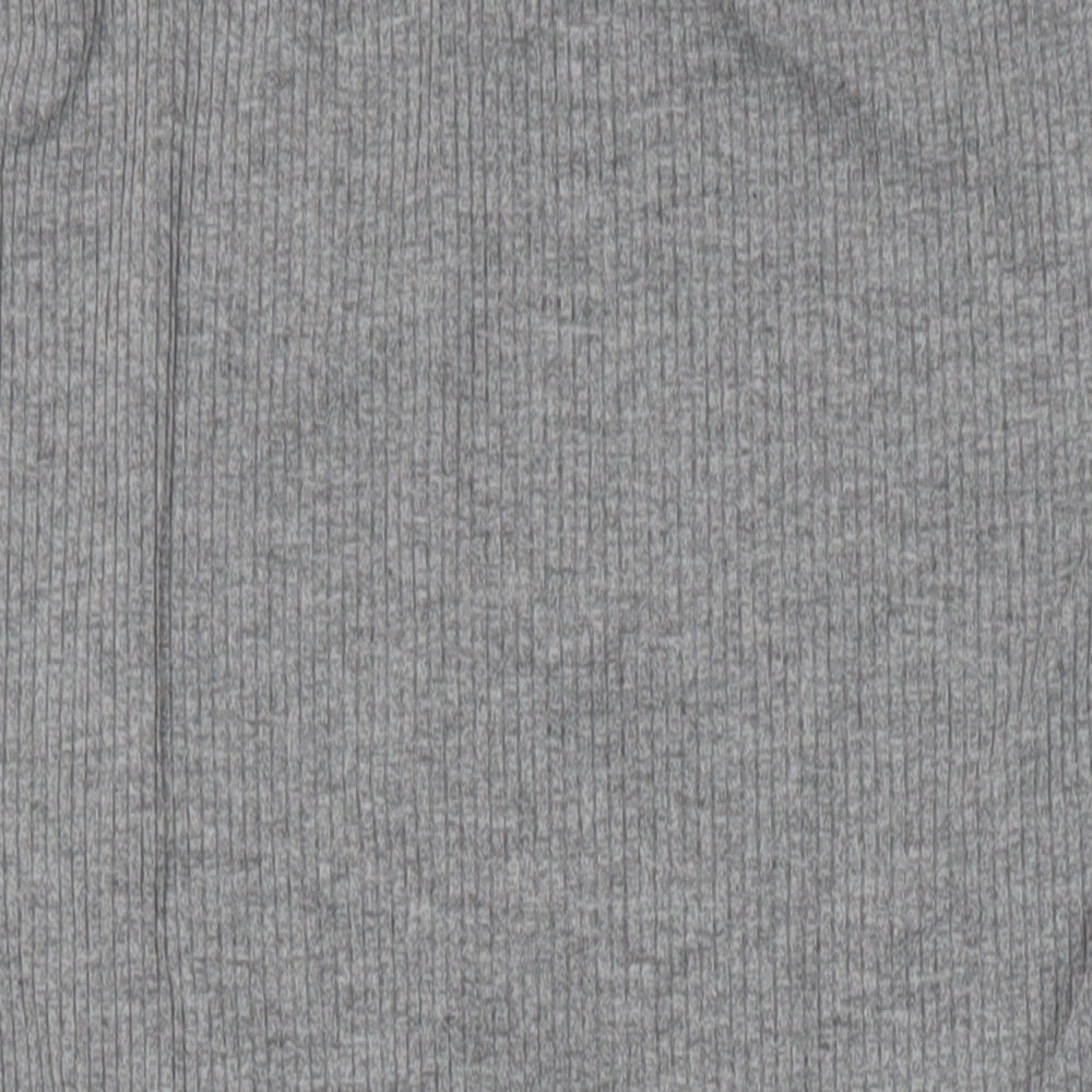 H&M Womens Grey Polyester T-Shirt Dress Size M Round Neck