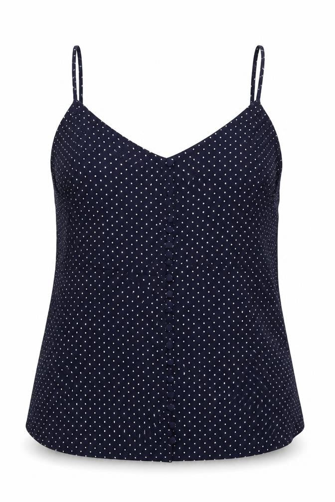 Topshop Womens Multicoloured Polka Dot Viscose Camisole Blouse Size 6 V-Neck