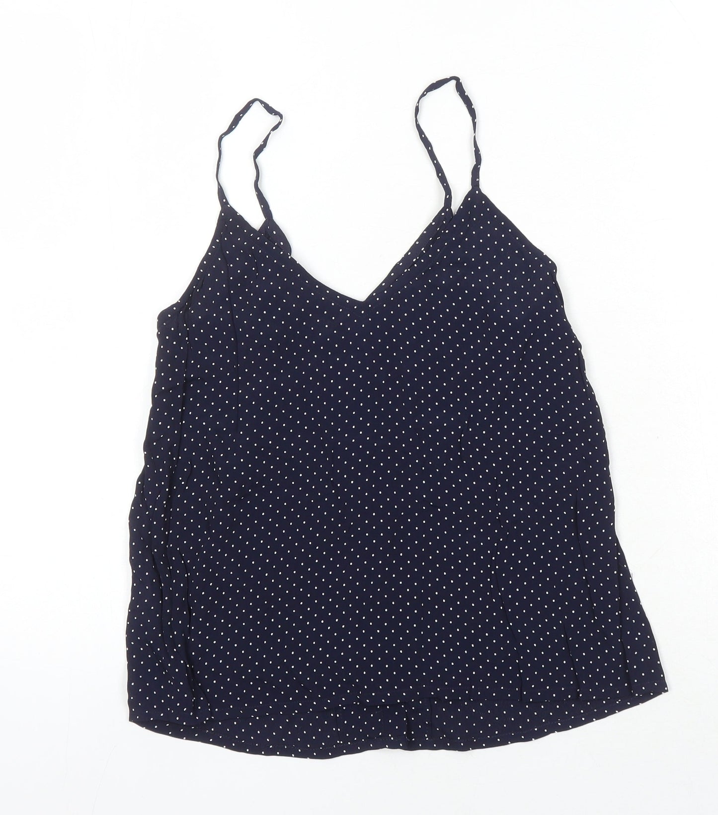 Topshop Womens Multicoloured Polka Dot Viscose Camisole Blouse Size 6 V-Neck