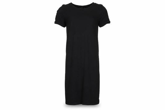 Boohoo Womens Black Viscose T-Shirt Dress Size 12 Round Neck