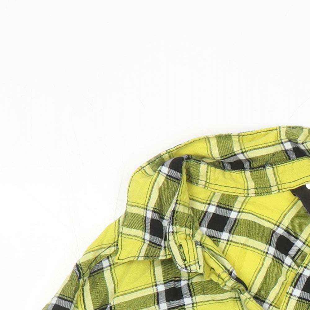 H&M Womens Multicoloured Check 100% Cotton Basic Blouse Size 8 Collared