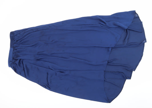 River Island Womens Blue Polyester A-Line Skirt Size 8
