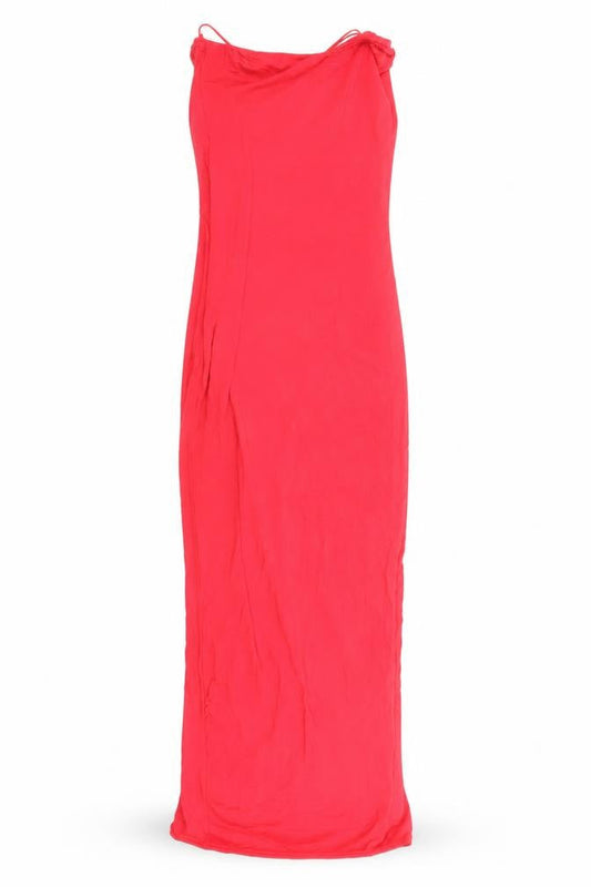 Misguided Womens Red Viscose Maxi Size S Off the Shoulder