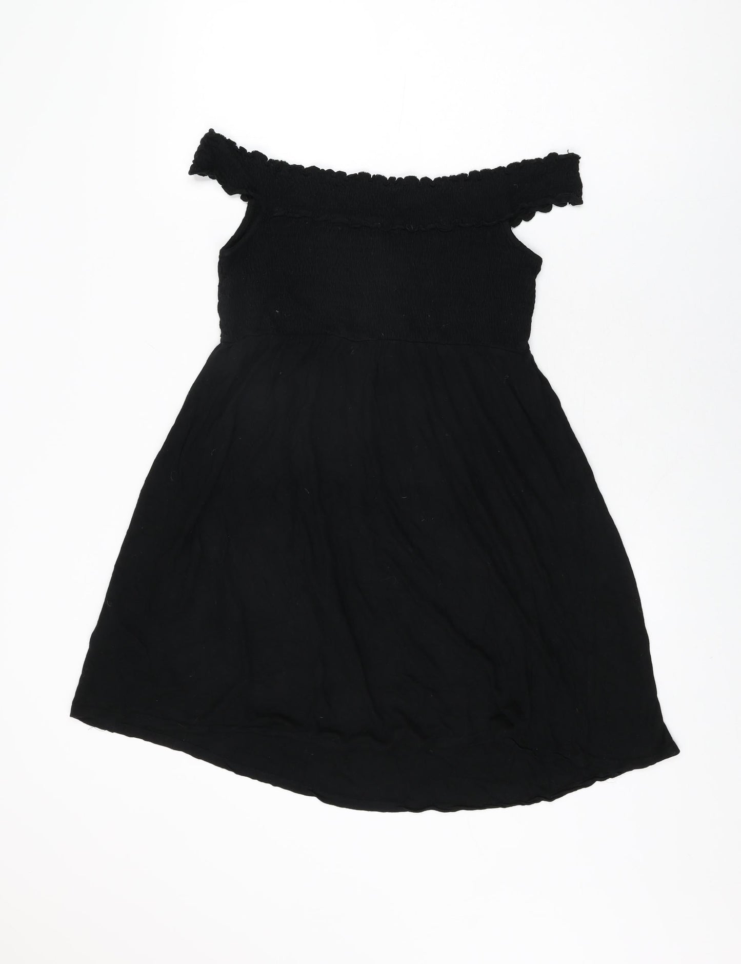 H&M Womens Black Viscose Basic T-Shirt Size M Off the Shoulder