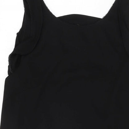 Next Womens Black Polyester Shift Size 10 Round Neck Pullover