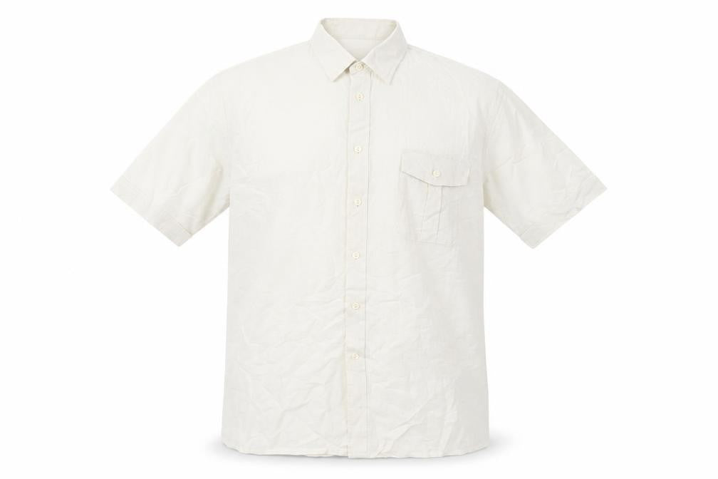 St Michael Mens Ivory Cotton Button-Up Size 39 Collared Button