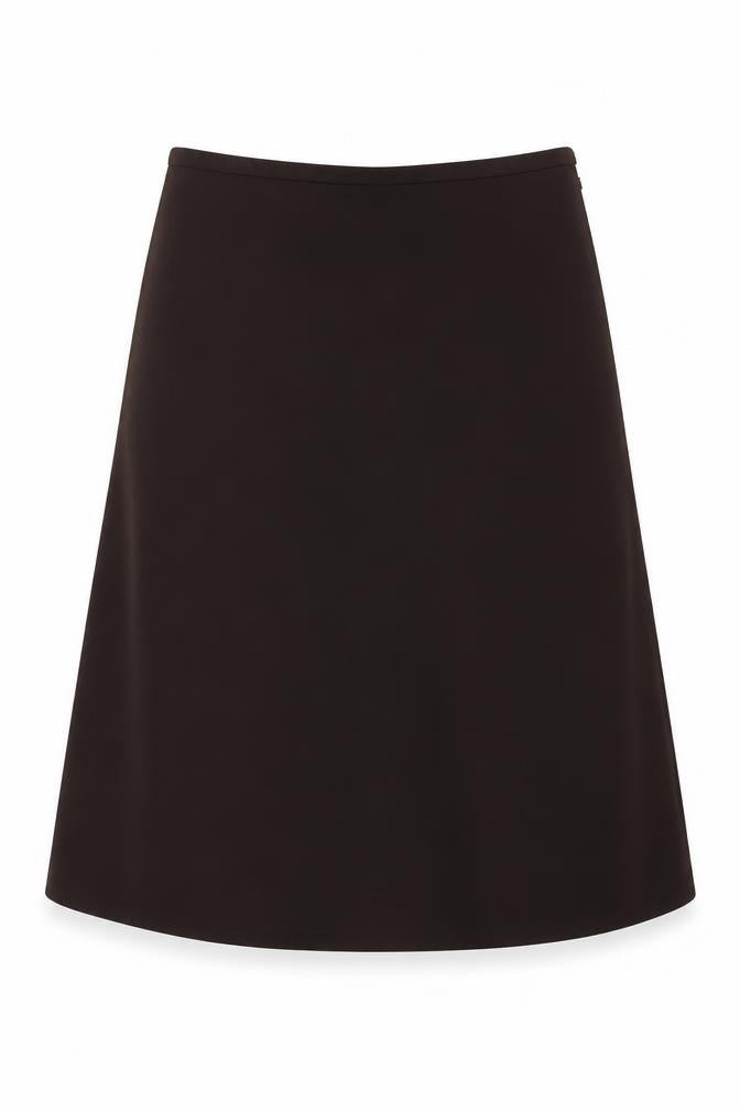 Bonmarché Womens Brown Polyester Swing Skirt Size 16 Zip