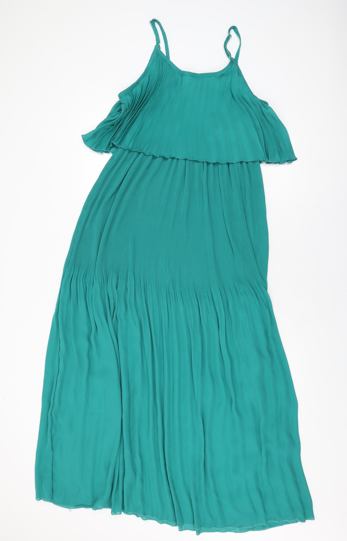 Glamorous Womens Green Polyester Maxi Size 12 Scoop Neck Pullover