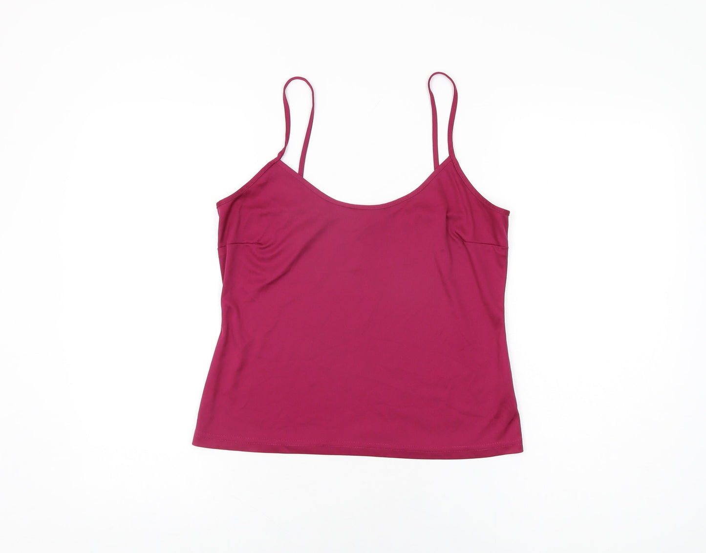 Debenhams Womens Purple Polyester Camisole T-Shirt Size 12 Scoop Neck