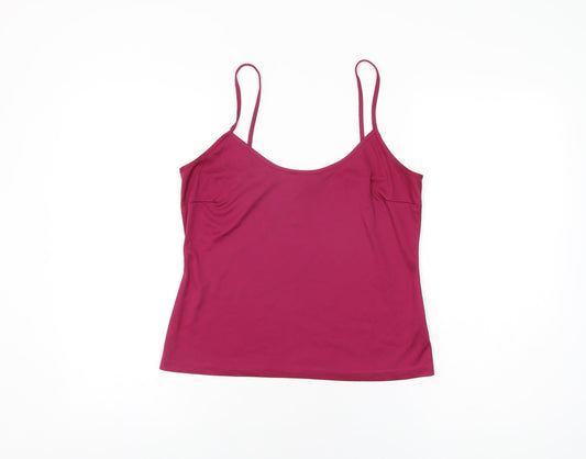 Debenhams Womens Purple Polyester Camisole T-Shirt Size 12 Scoop Neck