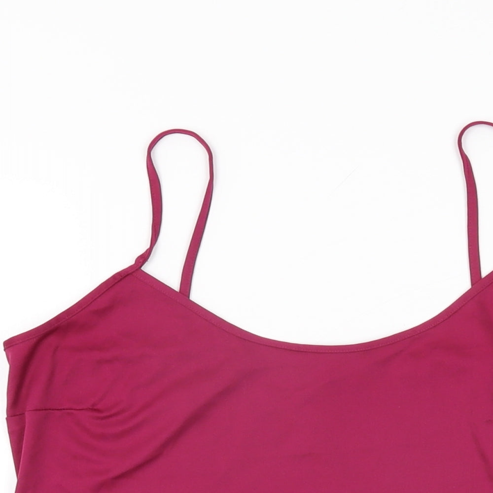 Debenhams Womens Purple Polyester Camisole T-Shirt Size 12 Scoop Neck