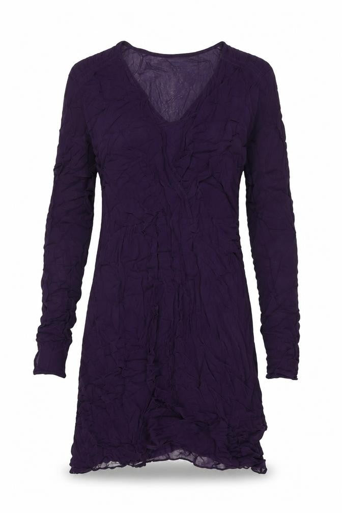 Kaliko Womens Purple Viscose Shift Size 14 V-Neck Pullover