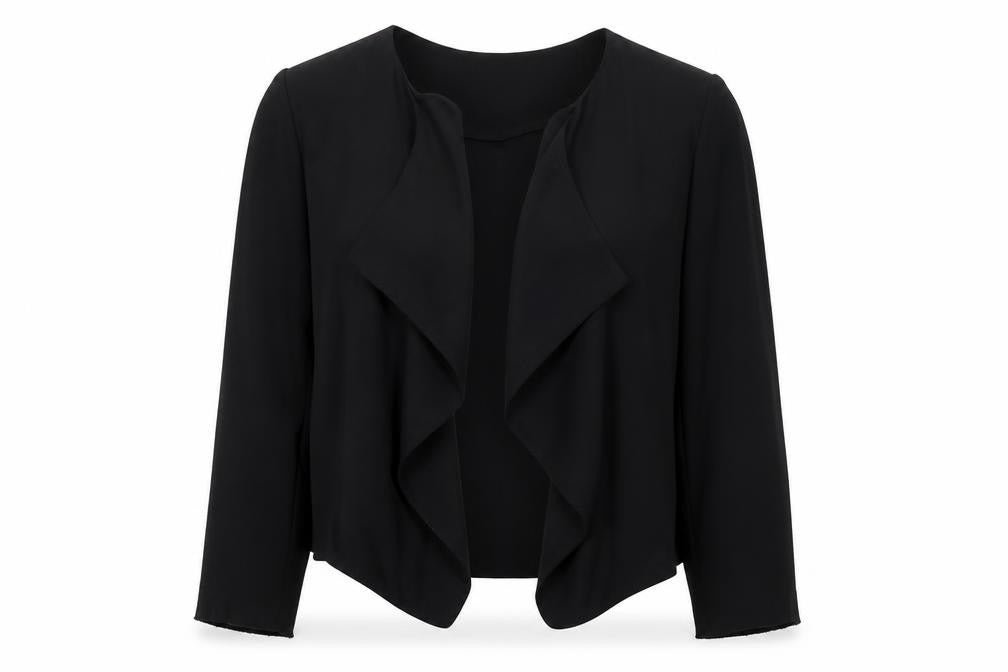 Warehouse Womens Black Kimono Blazer Size 12