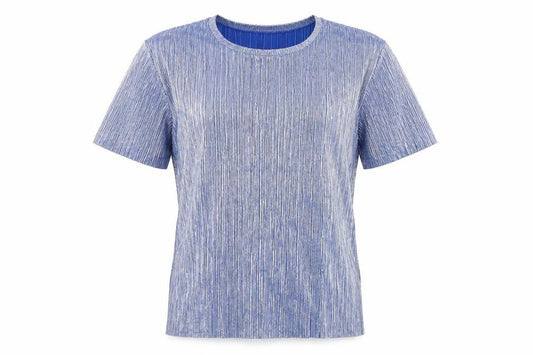 ASOS Womens Silver Polyester Basic T-Shirt Size 8 Round Neck