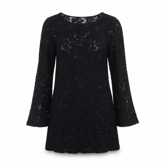 Wallis Womens Black Polyester A-Line Size 10 Round Neck Pullover