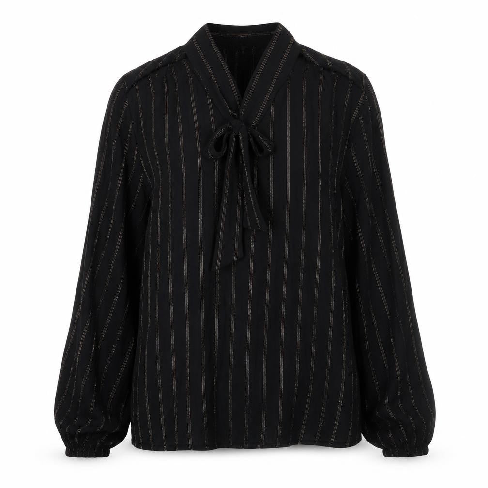 Marks & Spencer Womens Black Viscose Basic Button-Up Size 12 Collared