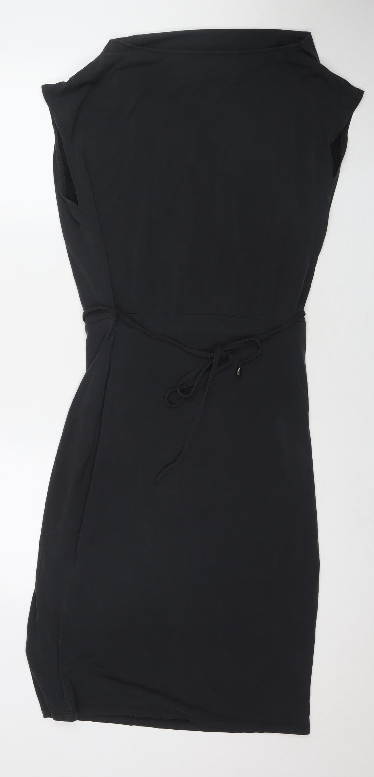 Oasis Womens Black Viscose Maxi Size L Cowl Neck Pullover