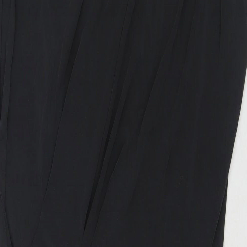 Oasis Womens Black Viscose Maxi Size L Cowl Neck Pullover
