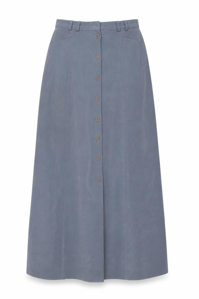 TAGG Womens Grey Polyester Maxi Skirt Size 10 Button