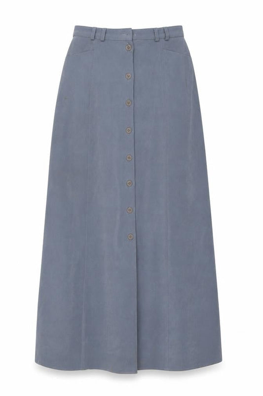 TAGG Womens Grey Polyester Maxi Skirt Size 10 Button