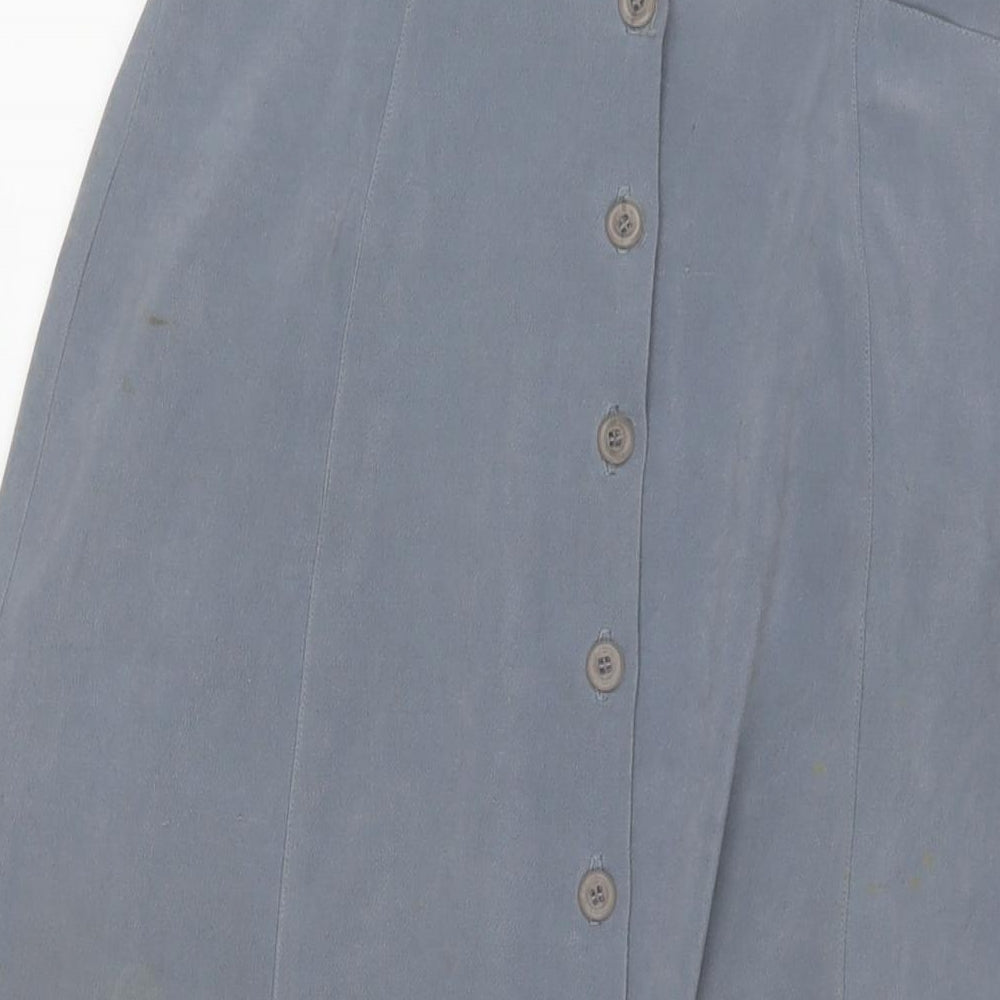 TAGG Womens Grey Polyester Maxi Skirt Size 10 Button