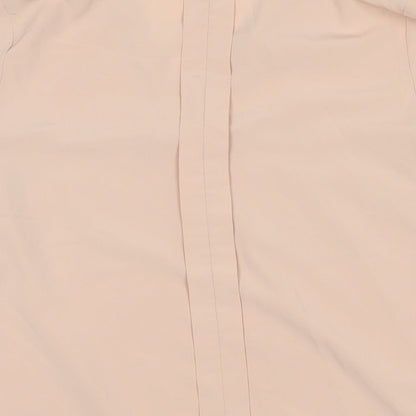 Marks & Spencer Womens Beige Polyester Basic Blouse Size 12 V-Neck