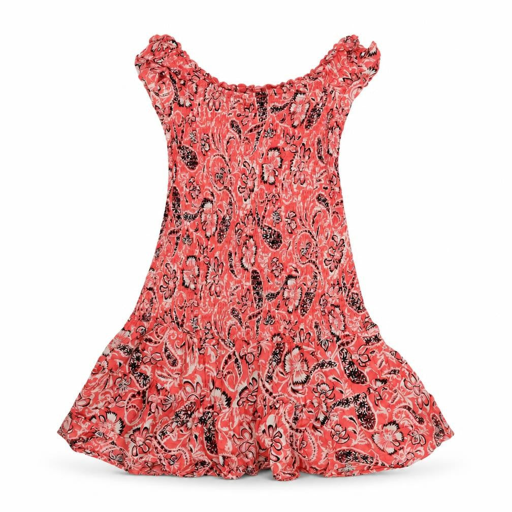 Mango Womens Pink Paisley Polyester Mini Size S Square Neck Pullover