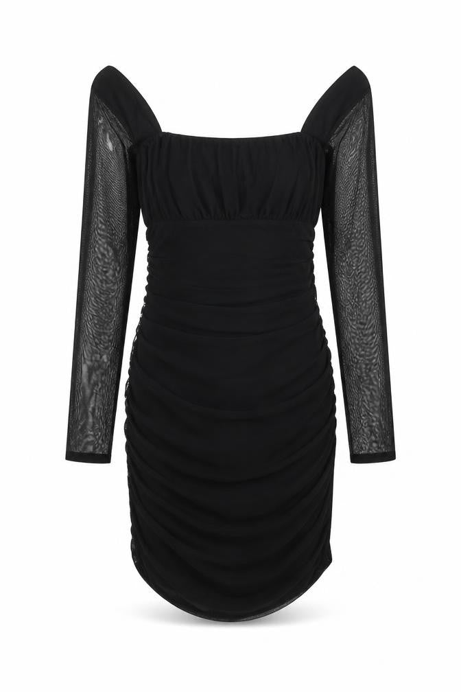Pink Vanilla Womens Black Polyester Bodycon Size 12 Square Neck Pullover