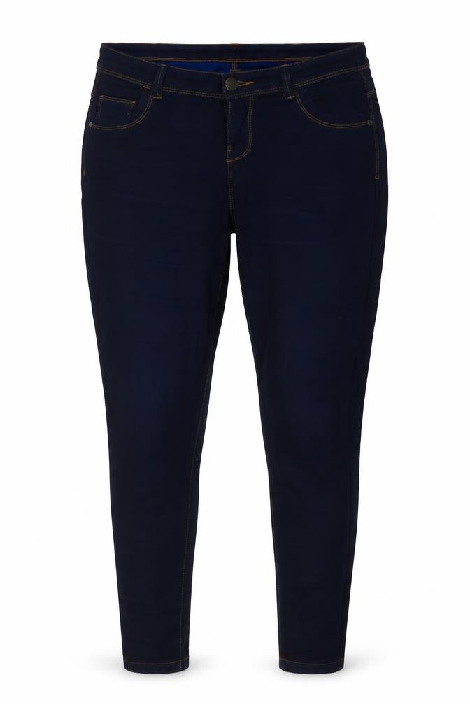 Denim & Co. Womens Blue Cotton Skinny Jeans Size 12 L26 in Regular Button