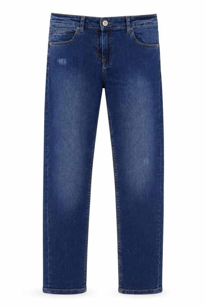 John Lewis Boys Blue Cotton Straight Jeans Size 11 Years Regular Button