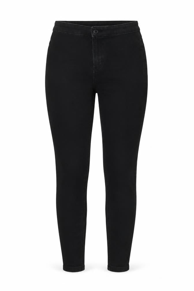 Marks & Spencer Womens Black Cotton Skinny Jeans Size 10 L27 in Regular Button