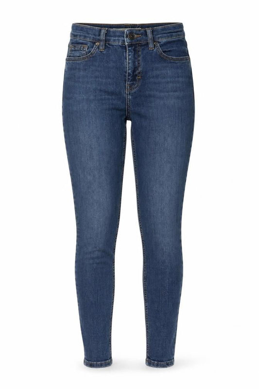 Topshop Womens Blue Cotton Skinny Jeans Size 26 in L25 in Regular Button