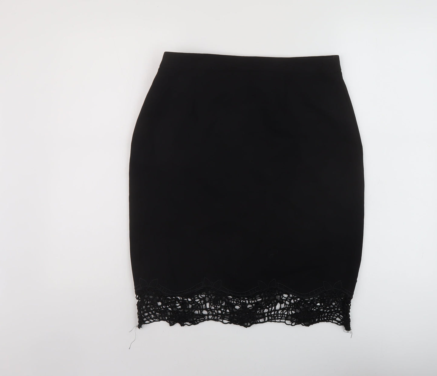 Kaleidoscope Womens Black Polyester Straight & Pencil Skirt Size 12 Zip