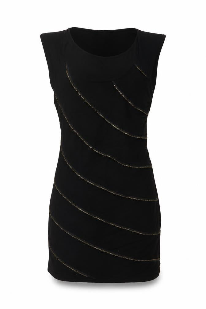River Island Womens Black Viscose Mini Size 14 Round Neck Pullover