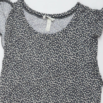 H&M Womens Multicoloured Floral Viscose Basic Blouse Size M Round Neck