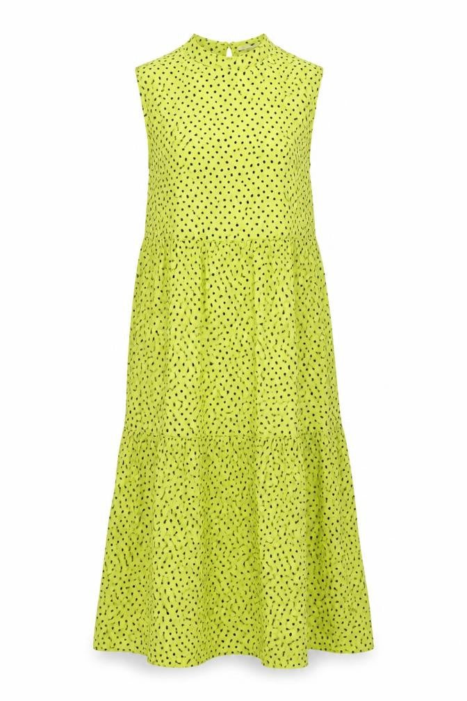 Mangogre Womens Gold Viscose A-Line Size S Round Neck Zip