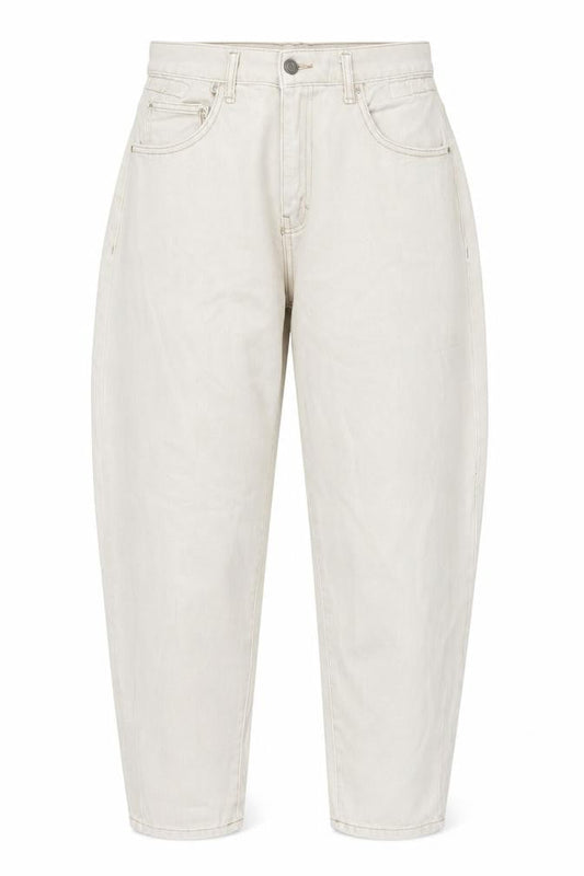 Pull&Bear Womens Beige Cotton Tapered Jeans Size L L20 in Regular Zip