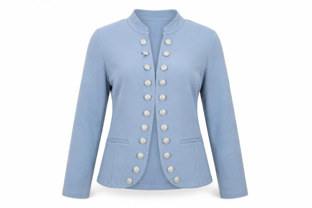 Tesini Womens Blue Jacket Size 16 Hook & Eye